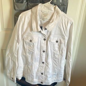 White jean jacket from torrid! I bought it and never wore it. Size 4